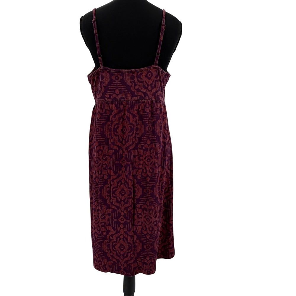 Sonoma Everyday Dress Boho Damask Print Medium Purple Cotton Modal Sundress - Picture 4 of 7